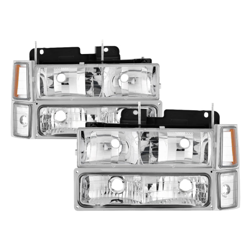 xTune Chevy Suburban 94-98 Headlights w/ Corner & Parking Lights 8pcs Chrome HD-JH-CCK88-AM-C-SET (Copy)