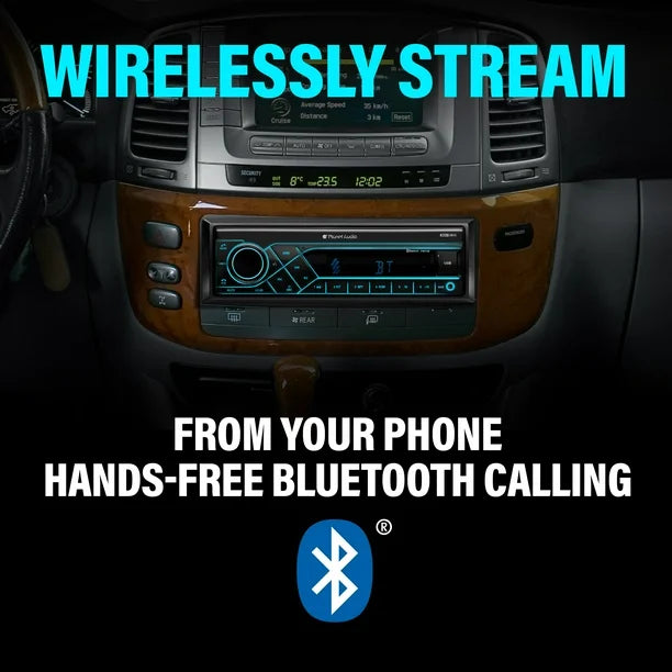 Planet Audio PM30B Bluetooth Car Stereo, No CD