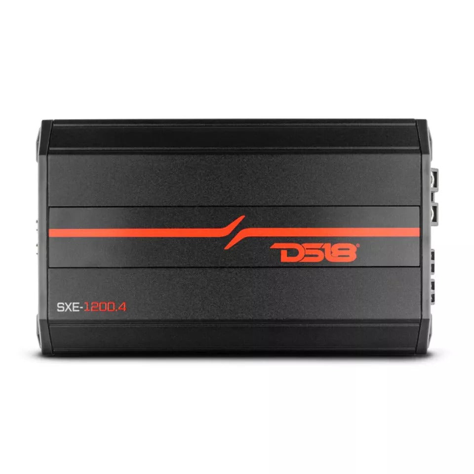 DS18 SXE-1200.4/BK 1200W Peak 4-Channel Class-A/B Full-Range Car Audio Amplifier