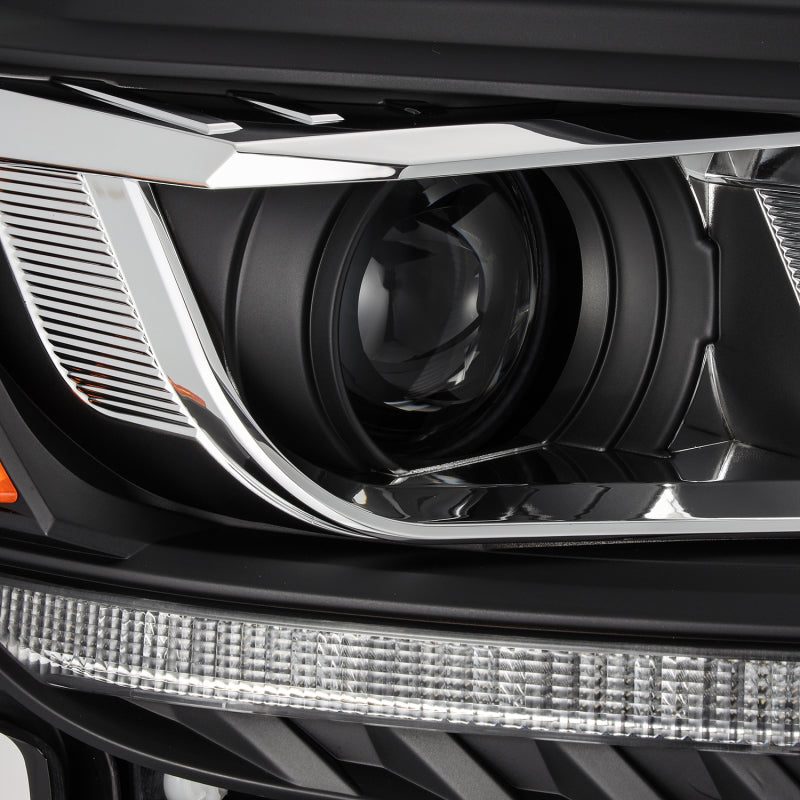 AlphaRex 19-23 Ford Ranger PRO-Series Halogen Projector Headlights Black