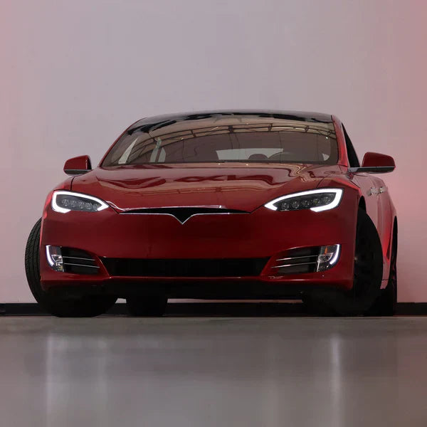 AlphaRex 12-21 Tesla Model S NOVA-Series LED Projector Headlights Black