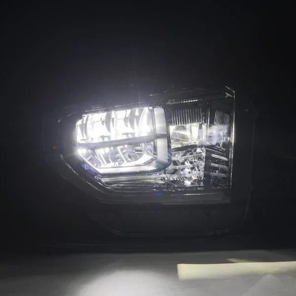 AlphaRex 14-21 Toyota Tundra MK II LUXX-Series LED Crystal Headlights Alpha-Black