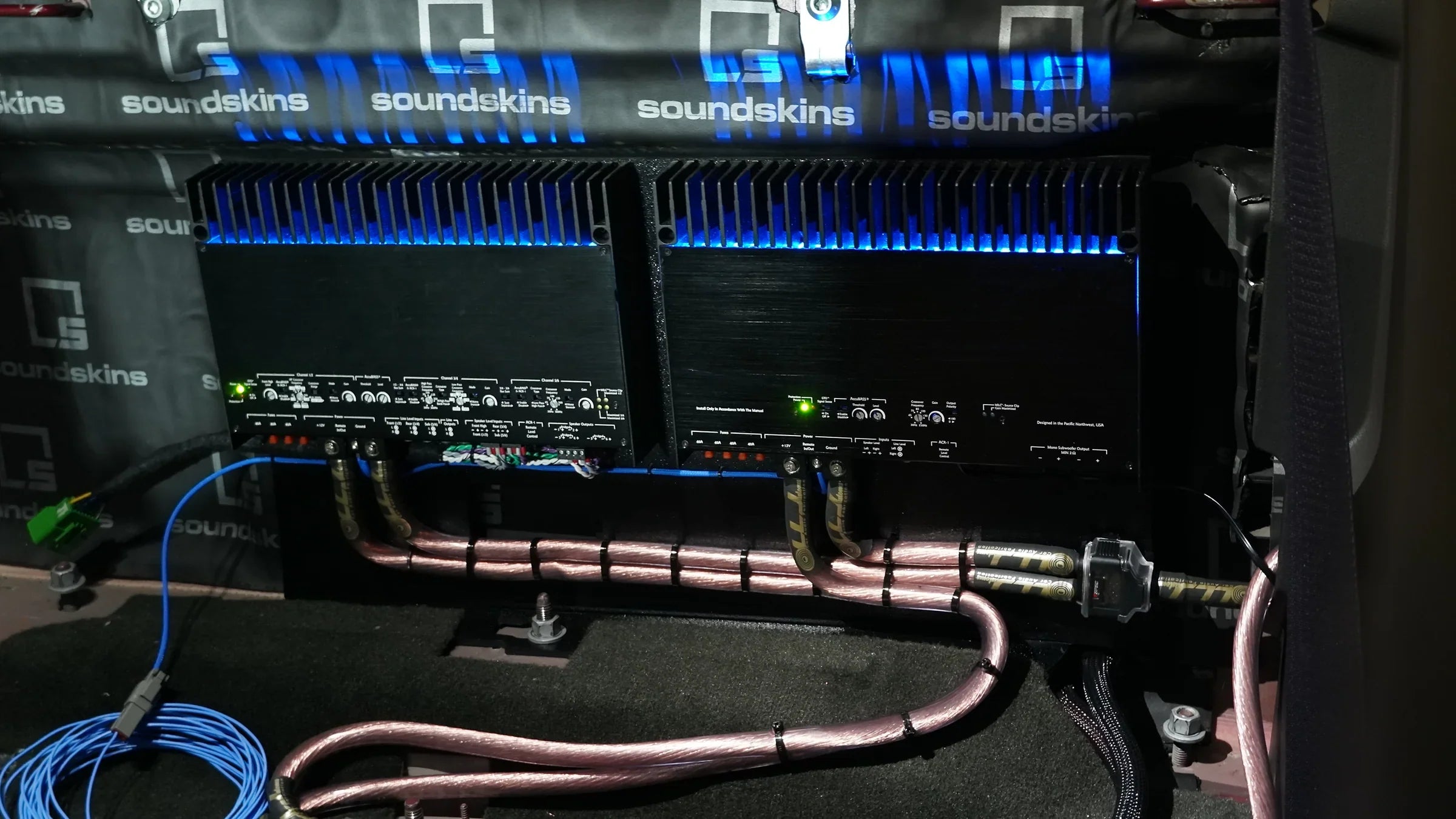 AMP RACK for 19-23 GM Truck Silverado Sierra Custom Made Amplifier Rack with  1/2 Pvc Plastic