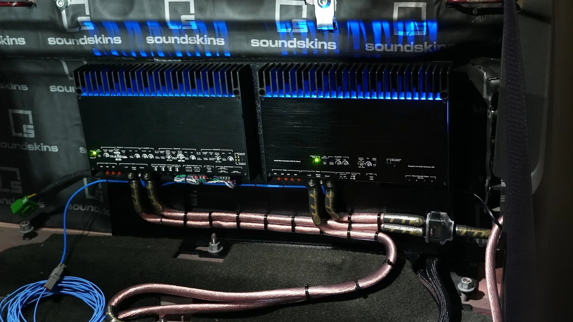 AMP RACK for 14-18 GM Truck Silverado Sierra Custom Made Amplifier Rack with 1/2 Pvc Plastic