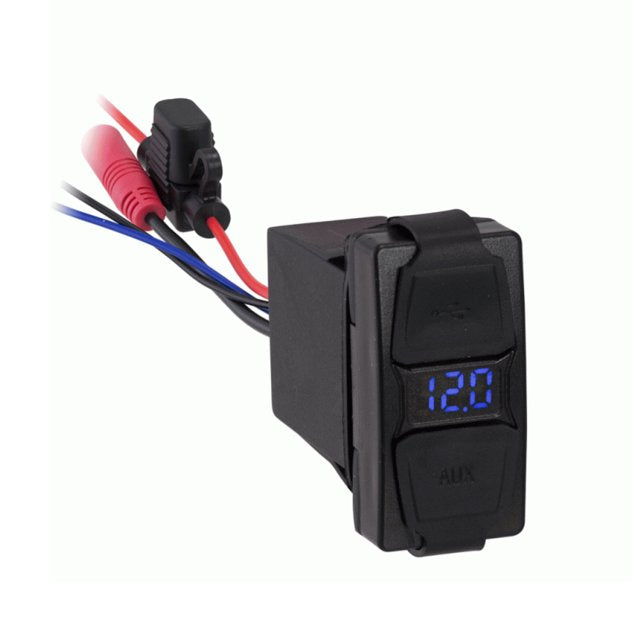 Metra MPS-35USBV 2.1A/5 V - 3.5/USB Digital Car Audio Volt Meter
