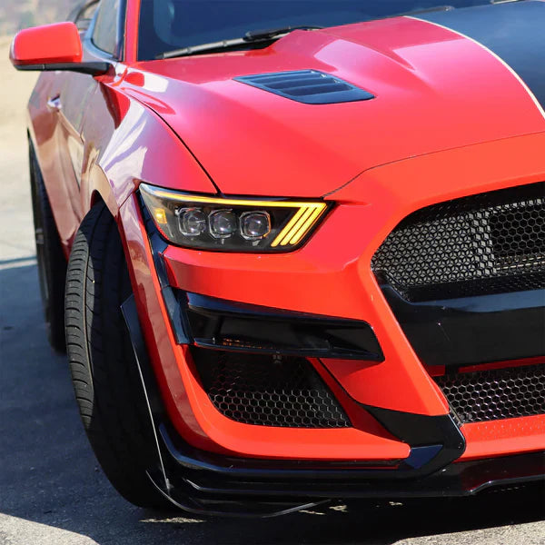 AlphaRex 15-17 Ford Mustang/18-20 Mustang Shelby GT350/GT500 NOVA-Series LED Projector Headlights Black