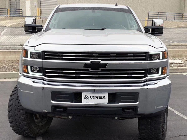 AlphaRex 15-19 Chevrolet Silverado 2500HD/3500HD LUXX-Series LED Projector Headlights Black