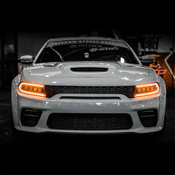 AlphaRex 15-23 Dodge Charger NOVA-Series LED Projector Headlights Black
