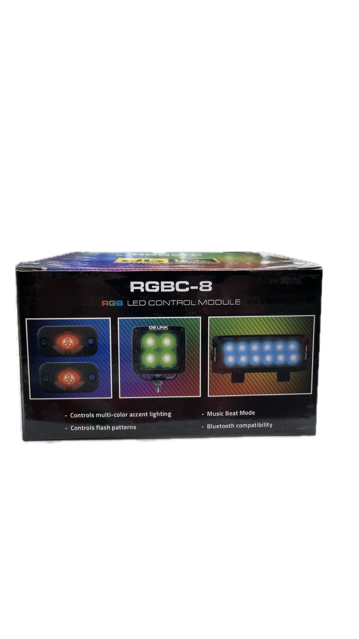 db drive RGBC-8, Eight Output Bluetooth RGB Controller. Made to work with all drive drive towers and Rocklights.