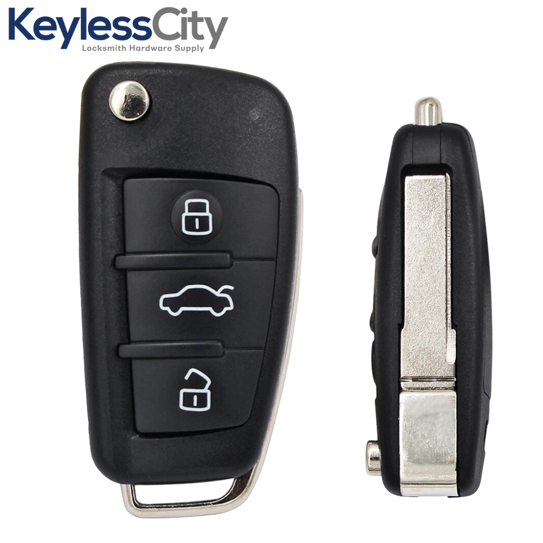 2006-2015 Audi / 3-Button Flip Key / PN: 4F0837220 / IYZ 3314 / 315 MHz (AFTERMARKET)