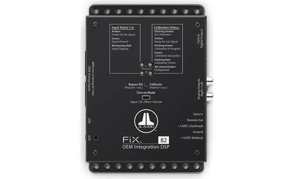 JL Audio FiX™ 82 Digital Signal Processor DSP for adding amps and speakers to a factory system — 2 outputs