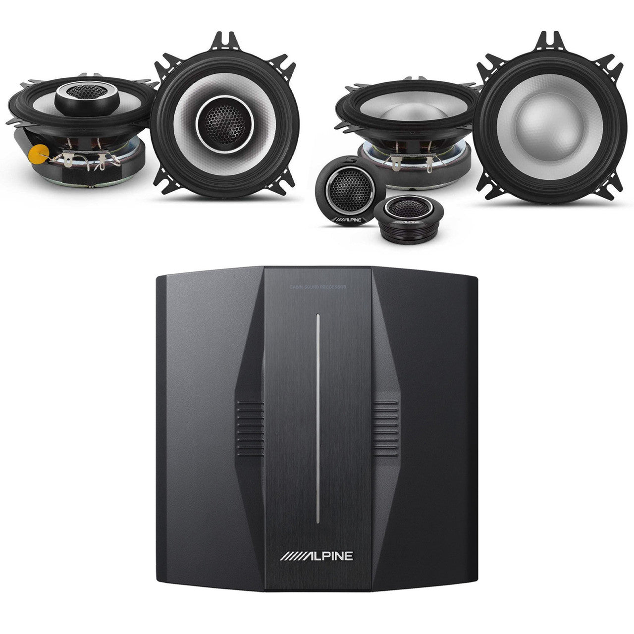 Alpine PXE-C80-88 OPTIM8 8-Channel Hi-Res Digital Sound Processor Amplifier w/ S2-S40C Comp & S2-S40 4