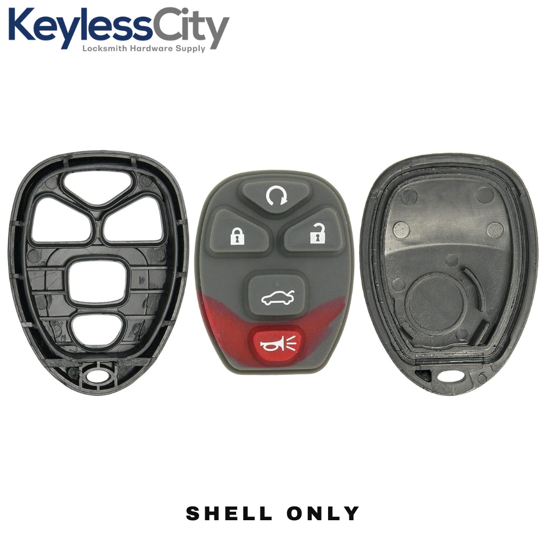 2007-2017 GM / 4-Button Keyless Entry Remote SHELL / PN: 22936098 / OUC60270 / Black (AFTERMARKET)