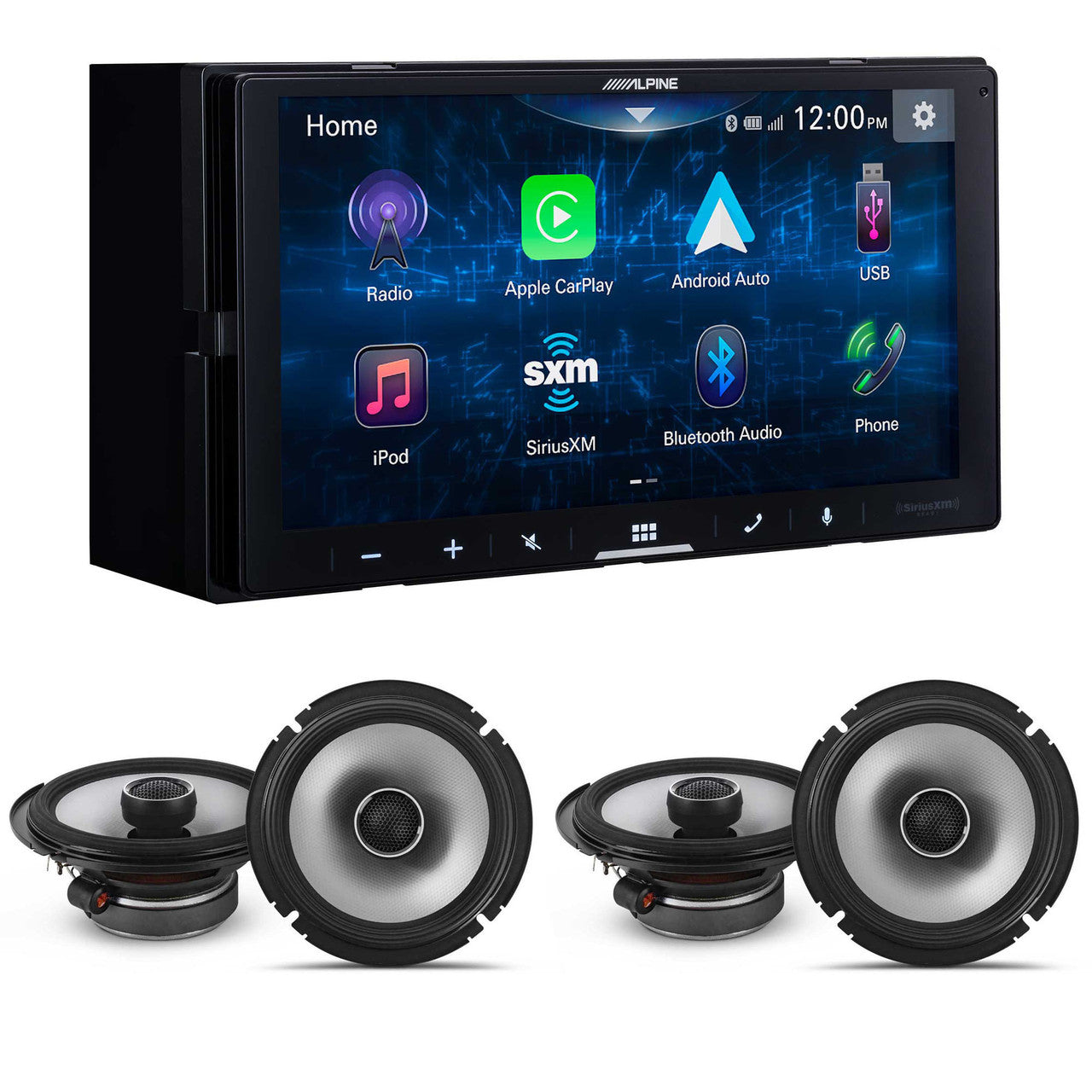 Alpine ILX-W670 Digital Receiver & (2 pair ) S2-S65 6.5