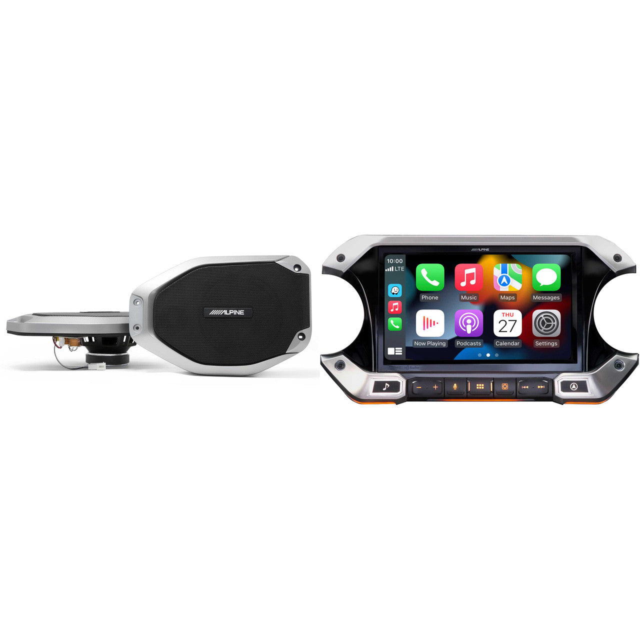 I509-WRA-JL 9-inch Weather-Resistant Digital Media Receiver with Hi-Res Audio w/ SPV-65-JLT Bundle for 18 - Up Wrangler