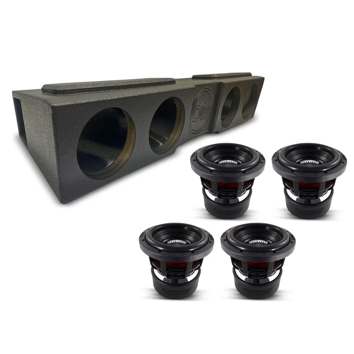 (4) Sundown Audio X8 v4 & Chevy Crew Cab 07-18 Quad 8