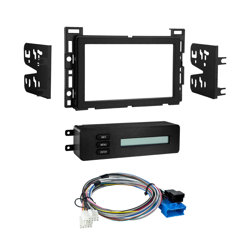 Metra 95-3303B Dash and Wiring Kit Install and connect a new car stereo in select 2004-10 Chevrolet and Pontiac models — double-DIN stereos (Black)
