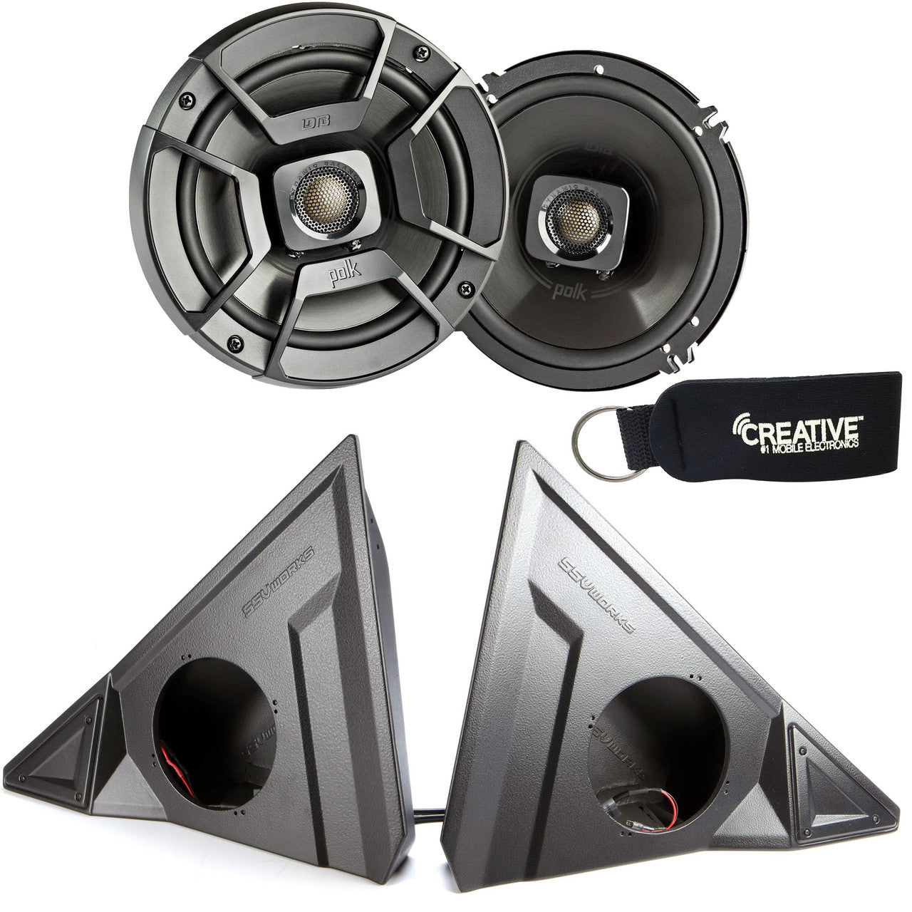 SSV Works For SS-F65U Polaris Slingshot Front Kick Pods + Polk DB652 6.5