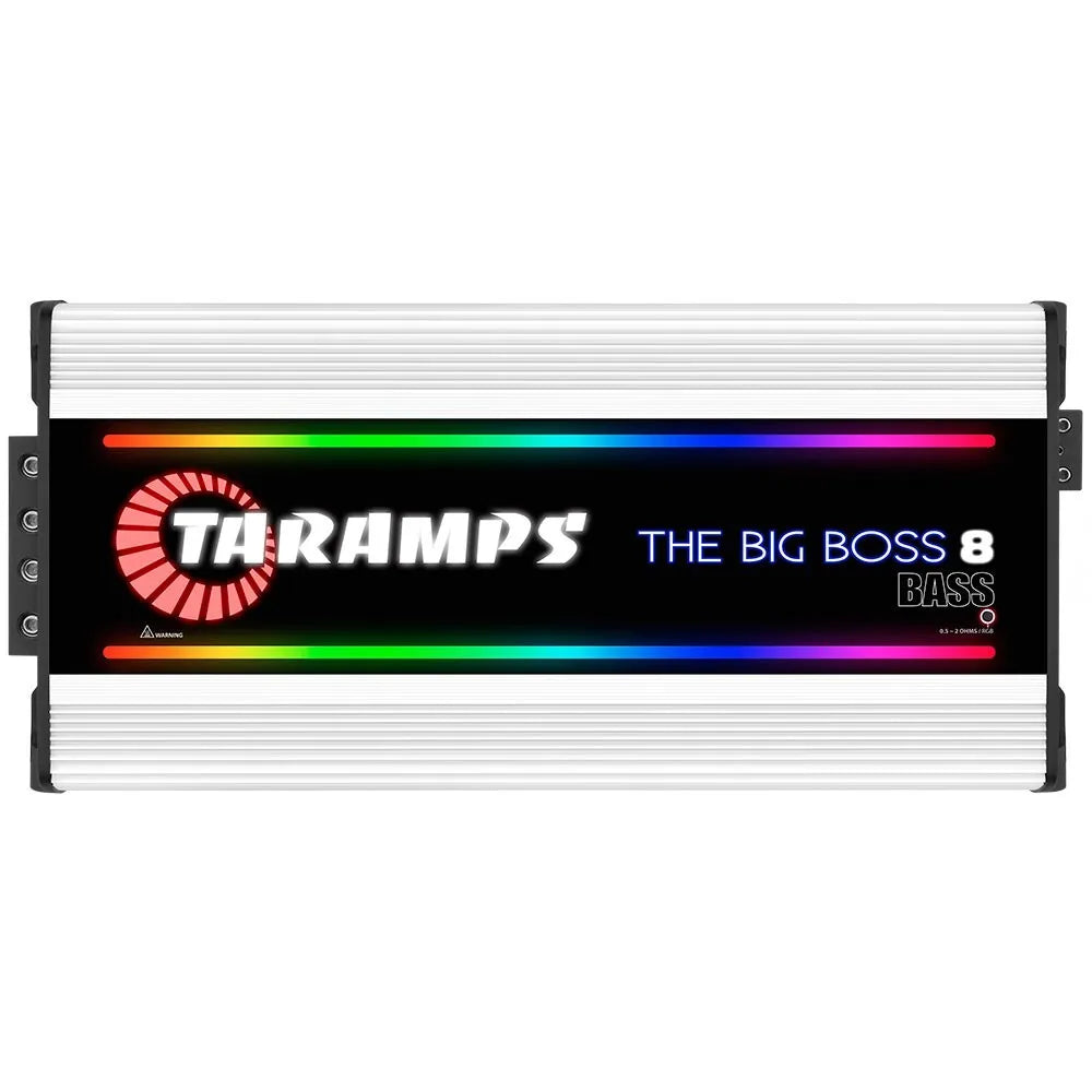 Taramps Big Boss 8 | 8000W RMS Monoblock Amplifier 0.5-Ohm~2-Ohm 8000W RMS Smart 1-Channel Monoblock Car Amplifier