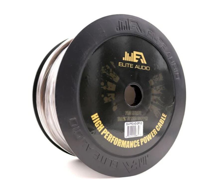Elite Audio EA-PRO-4G-GND 100% OFC Tinned Copper 4 Gauge Ground Wire 100ft | True Gauge | Elite Audio