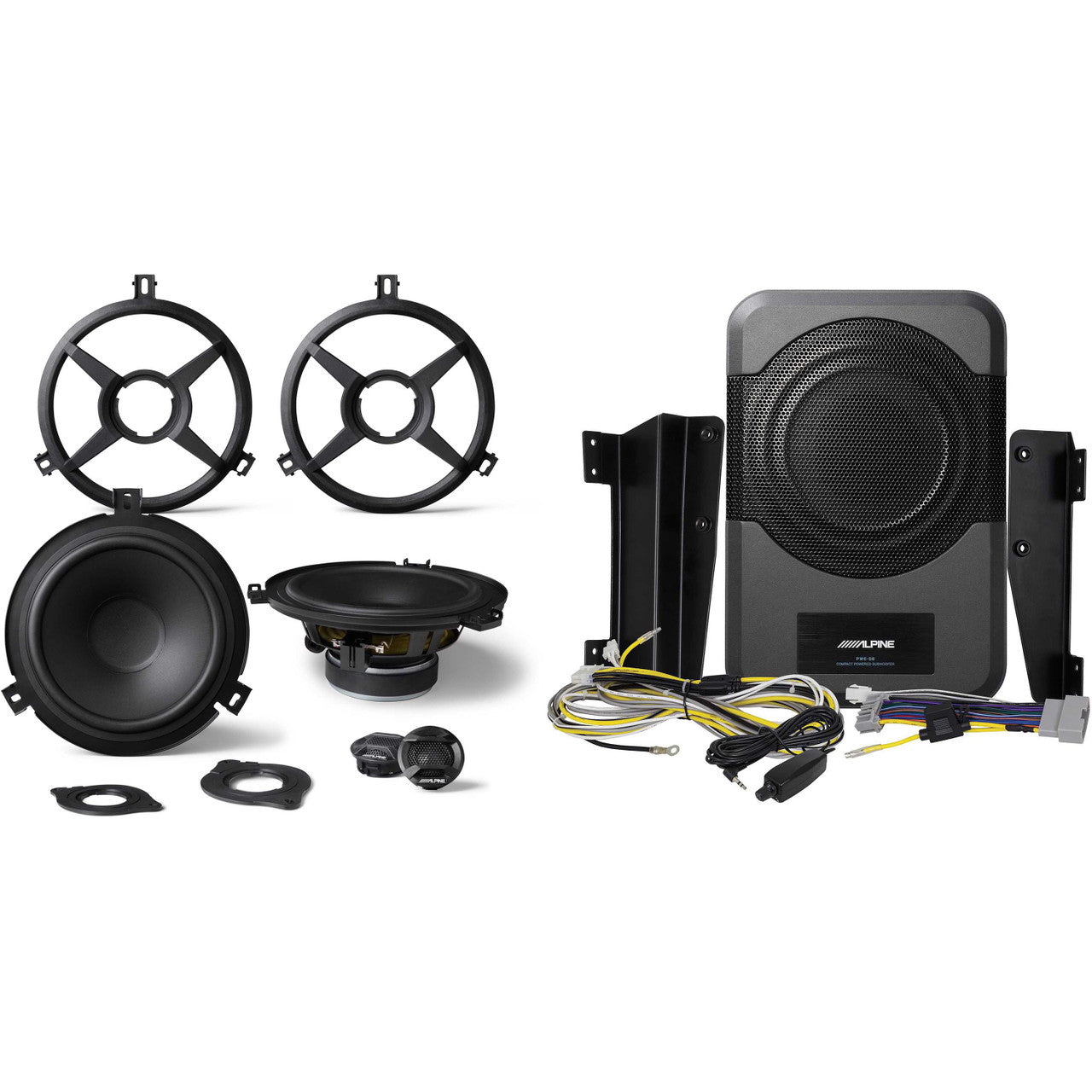Alpine SPV-65X-WRA Front or Rear JK Speaker Upgrade Kit & PWE-S8-WRA 8