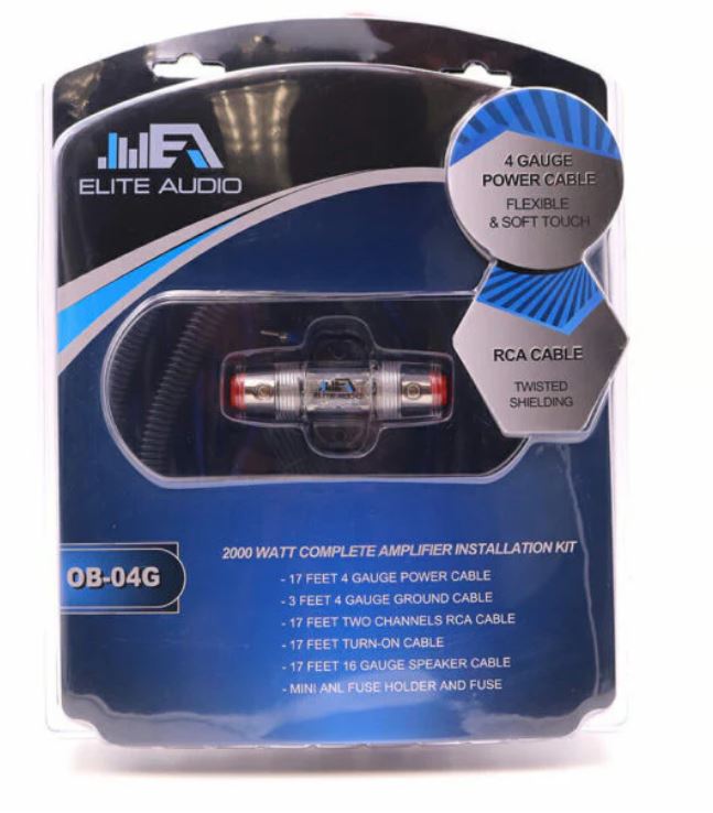 Elite Audio EA-OB04G Entry Level 4 Gauge Amp Kit | Elite Audio