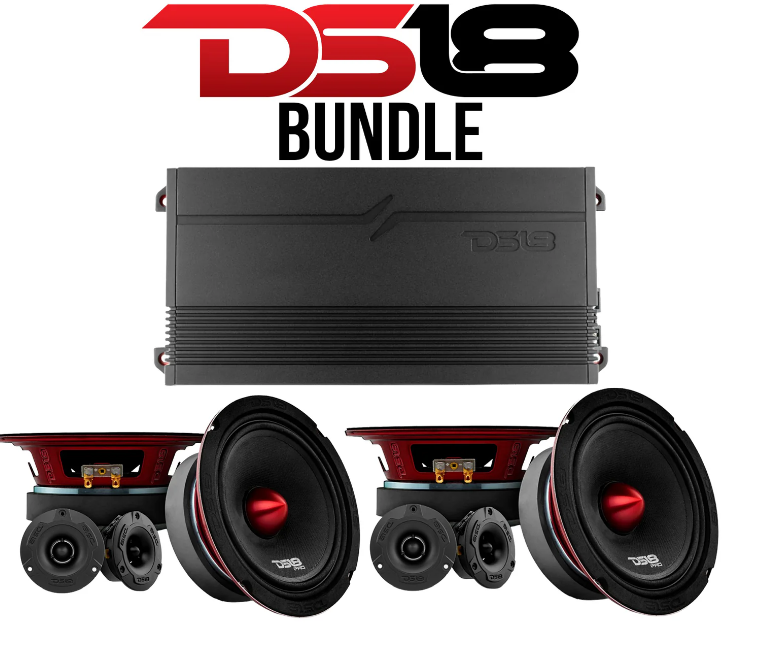 DS18 Car Audio Bundle – 4 PRO-X6.4BM 6.5