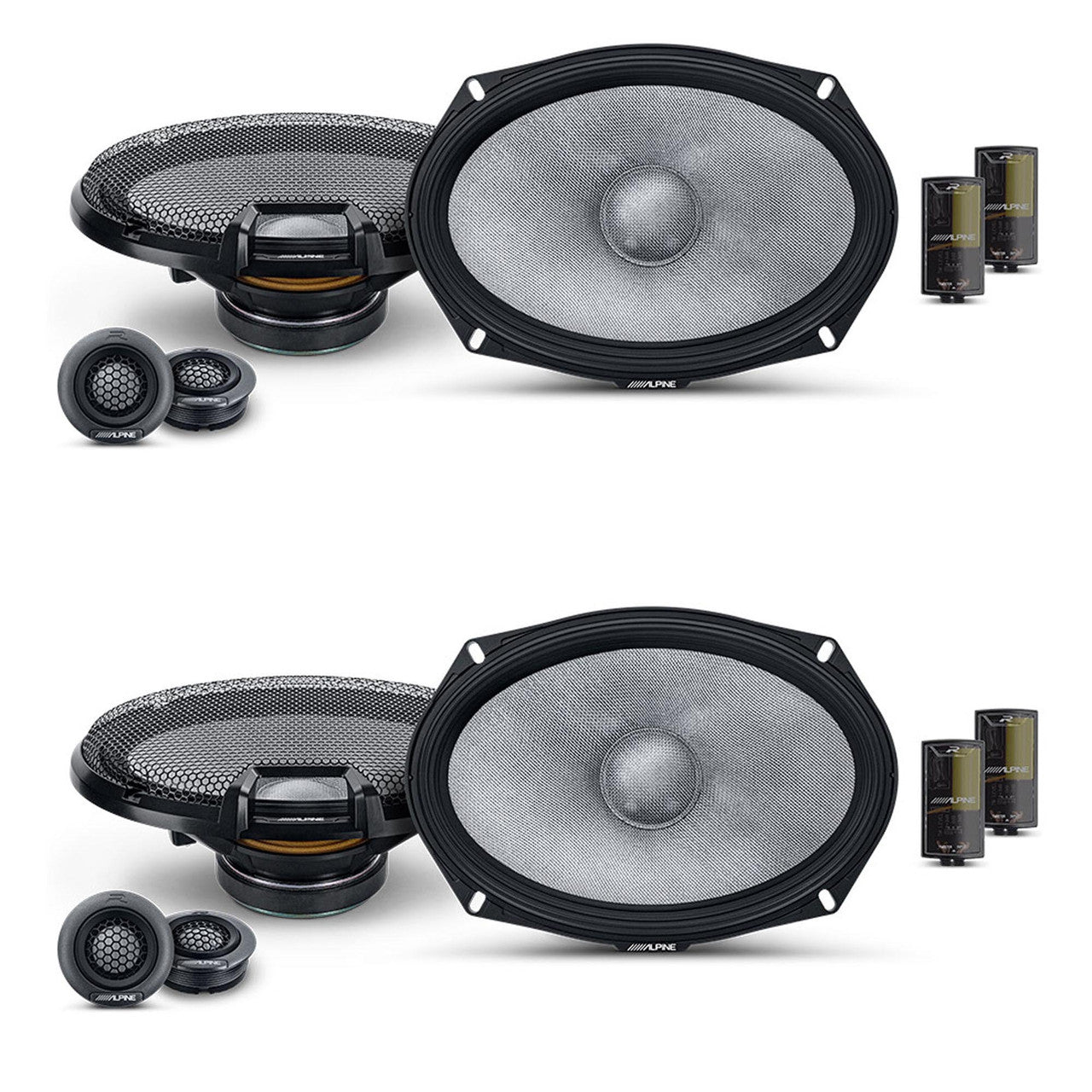 Alpine R2 Speaker Bundle -Two Pairs of R2-S69C 6x9