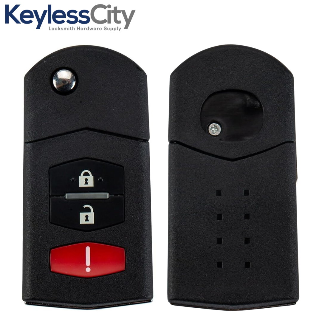 2006-2015 Mazda / 3-Button Flip Key / PN: CC43-67-5RYC / BGBX1T478SKE125-01 (AFTERMARKET)