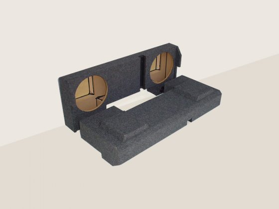2001-2007 Chevy Crew Cab HD Downfire Sub Box 2X10 Carpeted