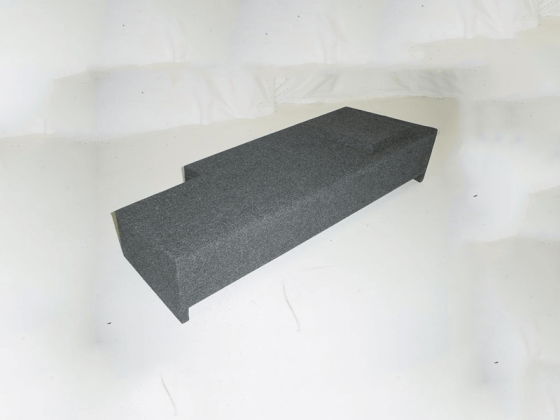 2014 - 2018 Chevy Crew Cab Single Sub Box Subwoofer Box 1X10 Carpeted