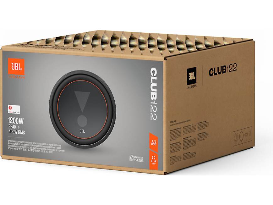 JBL Club 122 12” Subwoofer 400W RMS Switchable 2Ω/4Ω – Deep Hard-Hitting Bass Without Breaking the Bank