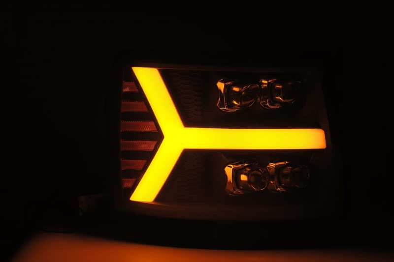 AlphaRex 07-13 Chevrolet Silverado NOVA-Series LED Projector Headlights Black