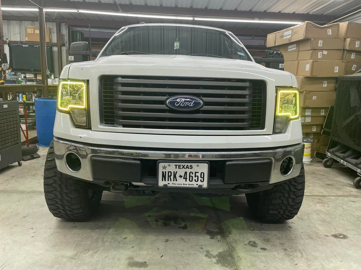 2009-2014 Ford F-150 RGB Color Changing Halo Pre-Built Headlight Assembly.