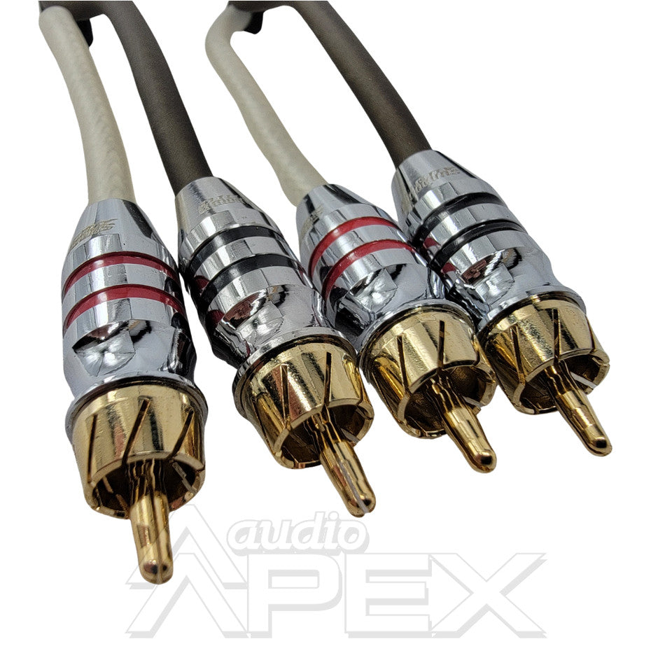 Sundown Audio 17 ft. 2 Channel High Quality RCA Interconnect Cables (SAZ Series)
