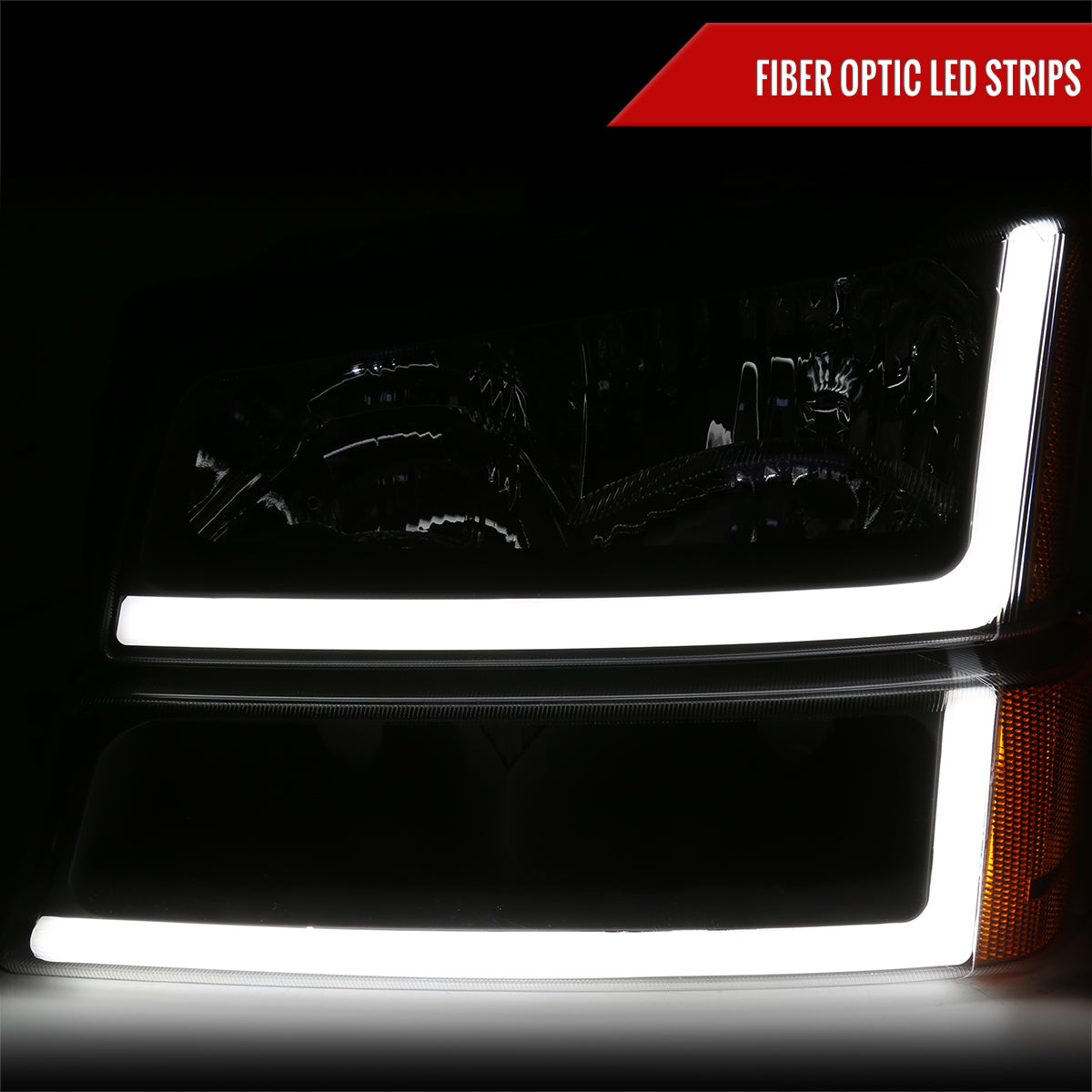 Spec-D 03-07 Silverado 02-06 Avalanche Headlights OEM Style LED Bar