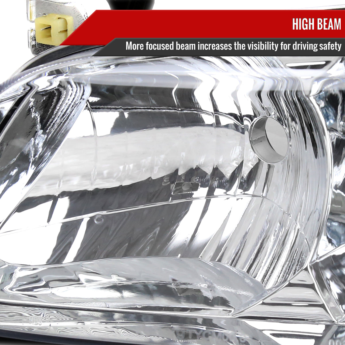 Spec-D 00-01 Camry Headlights OEM Style Amber Reflectors Chrome