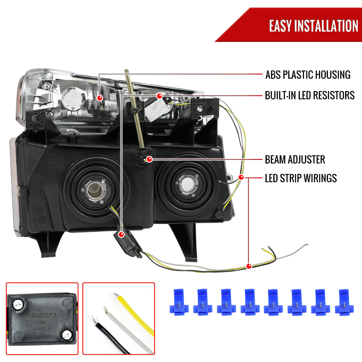 Spec-D 04-12 Colorado GMC Canyon Headlights Black/Amber Corner