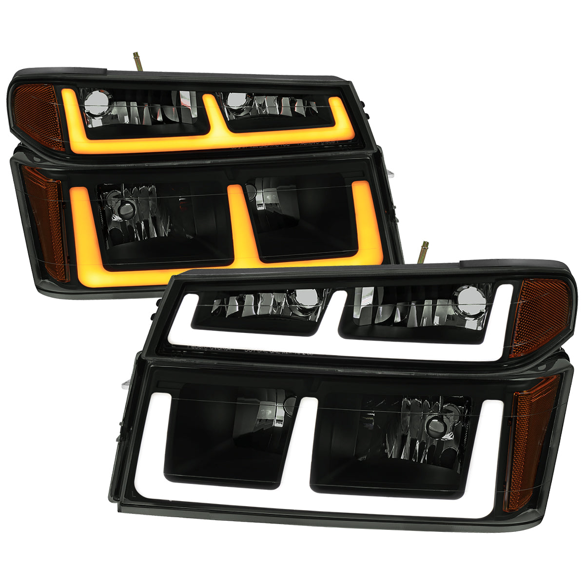 Spec-D 04-12 Colorado GMC Canyon Headlights Black/Smoked