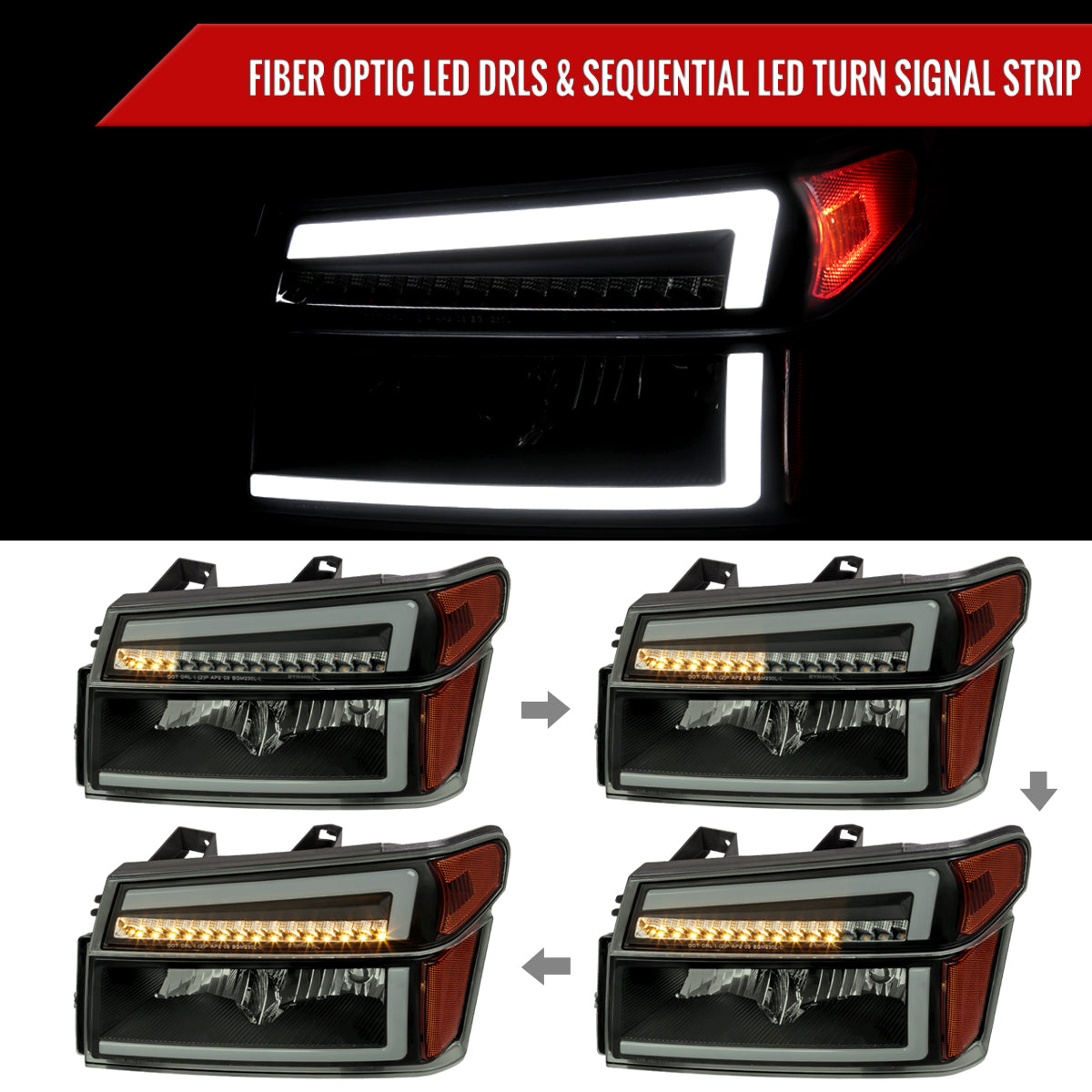 Spec-D 04-12 Chevy Colorado GMC Canyon Tail Lights Smoked G3