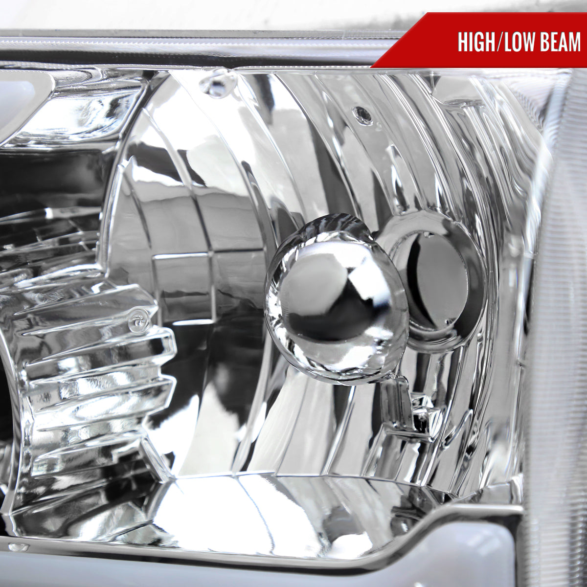 Spec-D 01-11 Ranger Headlights OEM Style/Amber Corner Lamp Chrome