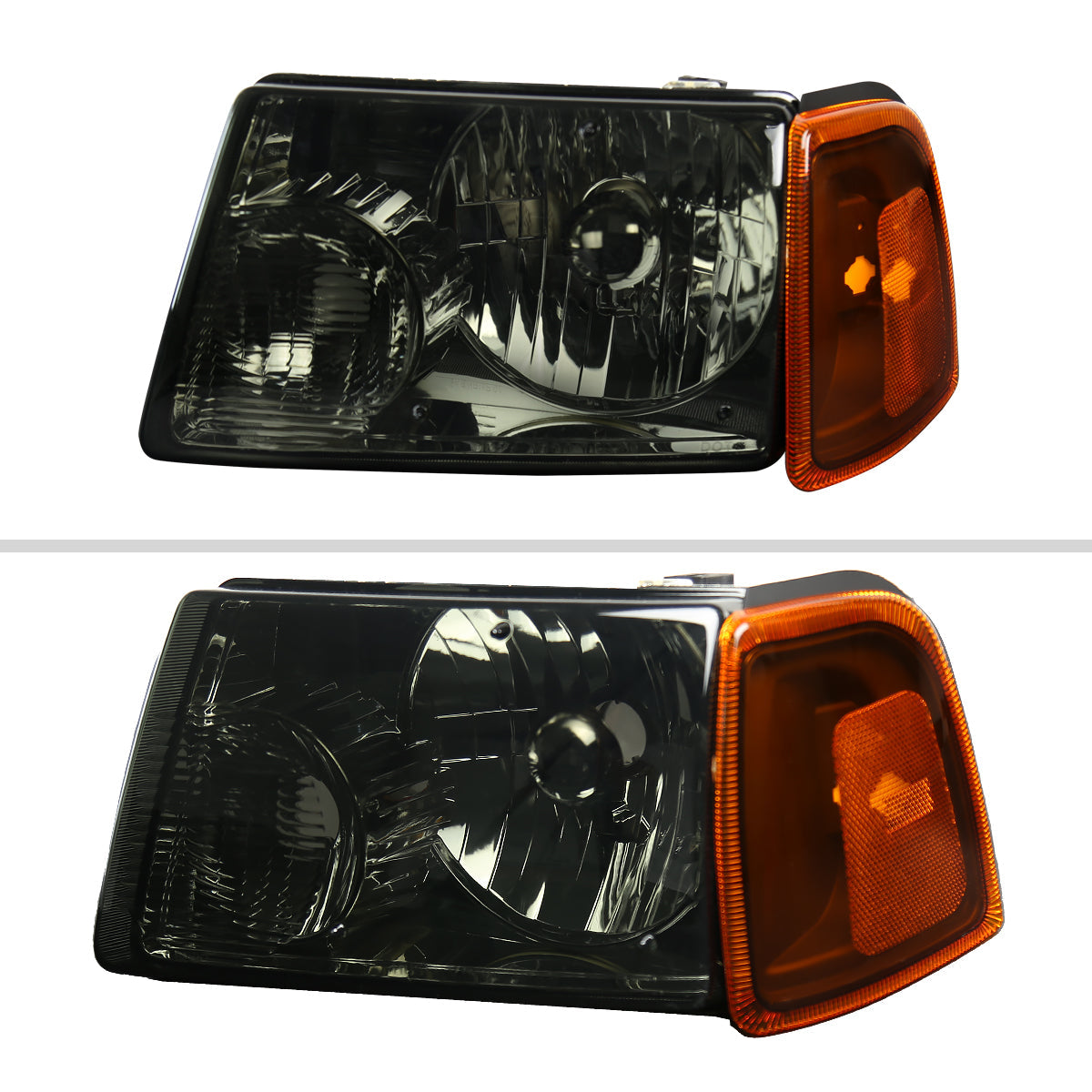 Spec-D 01-11 Ranger Headlights OEM Style Amber Corner Lights /Smoked