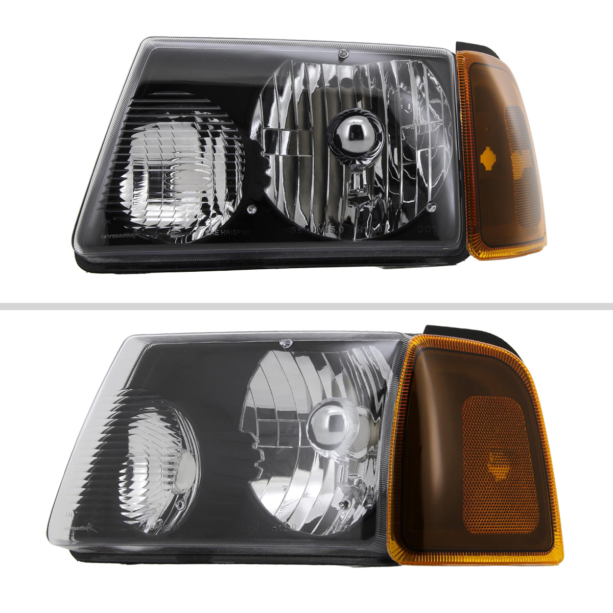 Spec-D 01-11 Ford Ranger Headlights OEM Style Amber Corner Black