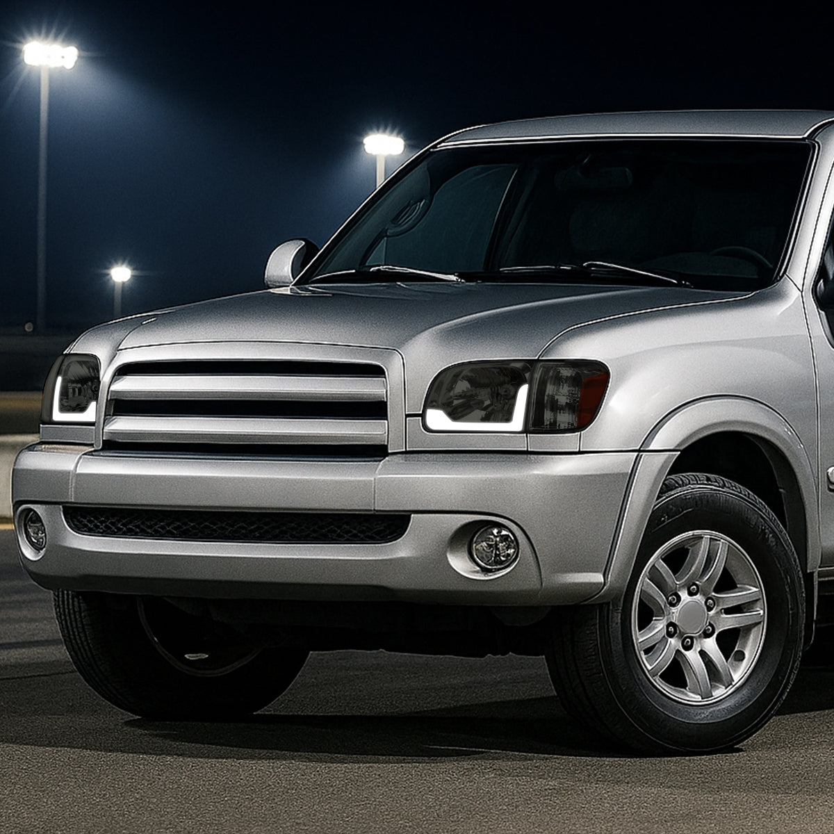 Spec-D 05-06 Tundra 05-07 Sequoia LED Bar Headlights Chrome/Smoked