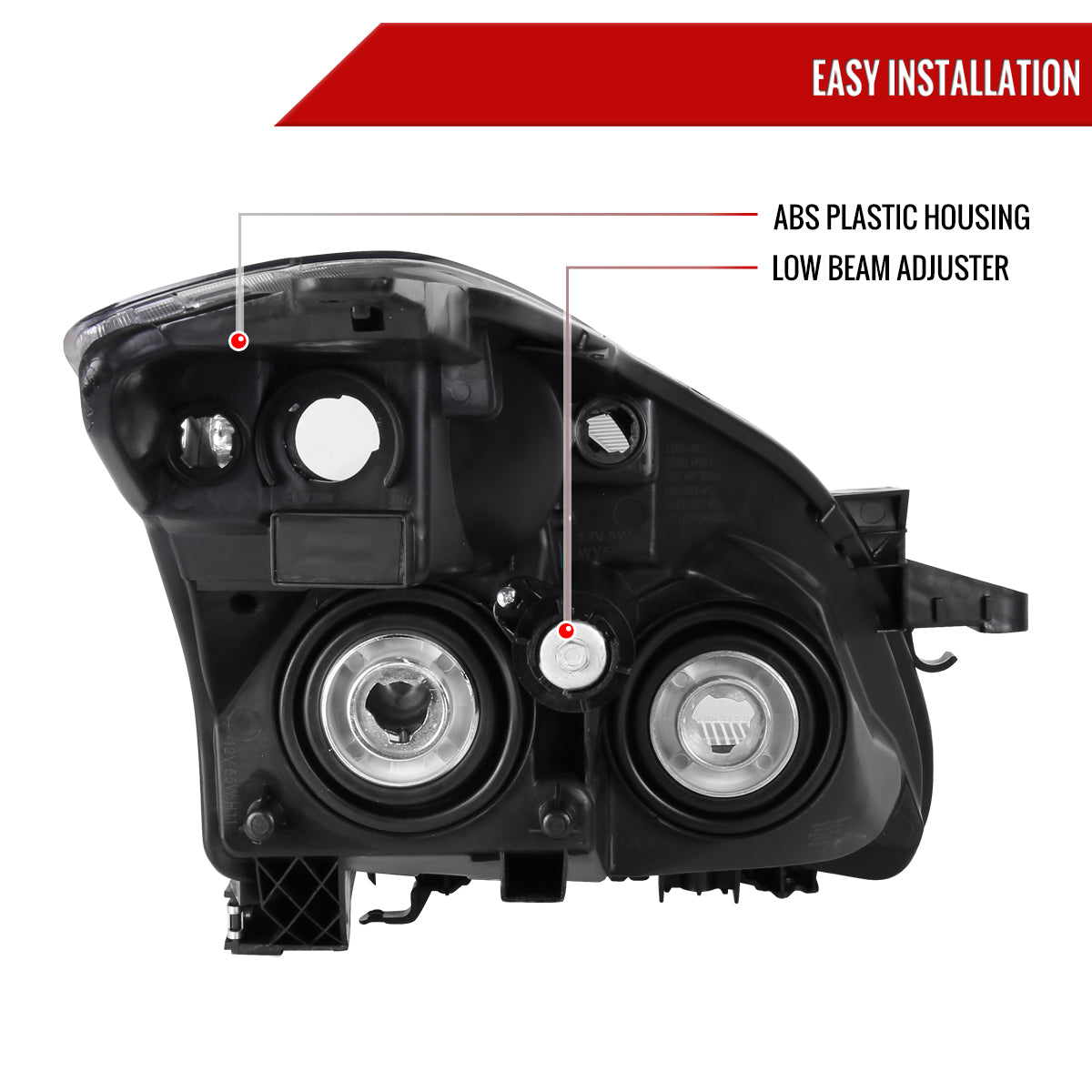 Spec-D 10-12 Nissan Altima 4DR Headlights OEM Style Black