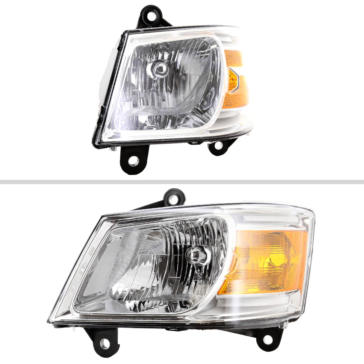 Spec-D 08-10 Dodge Grand Caravan Headlights OEM Style Chrome/Clear