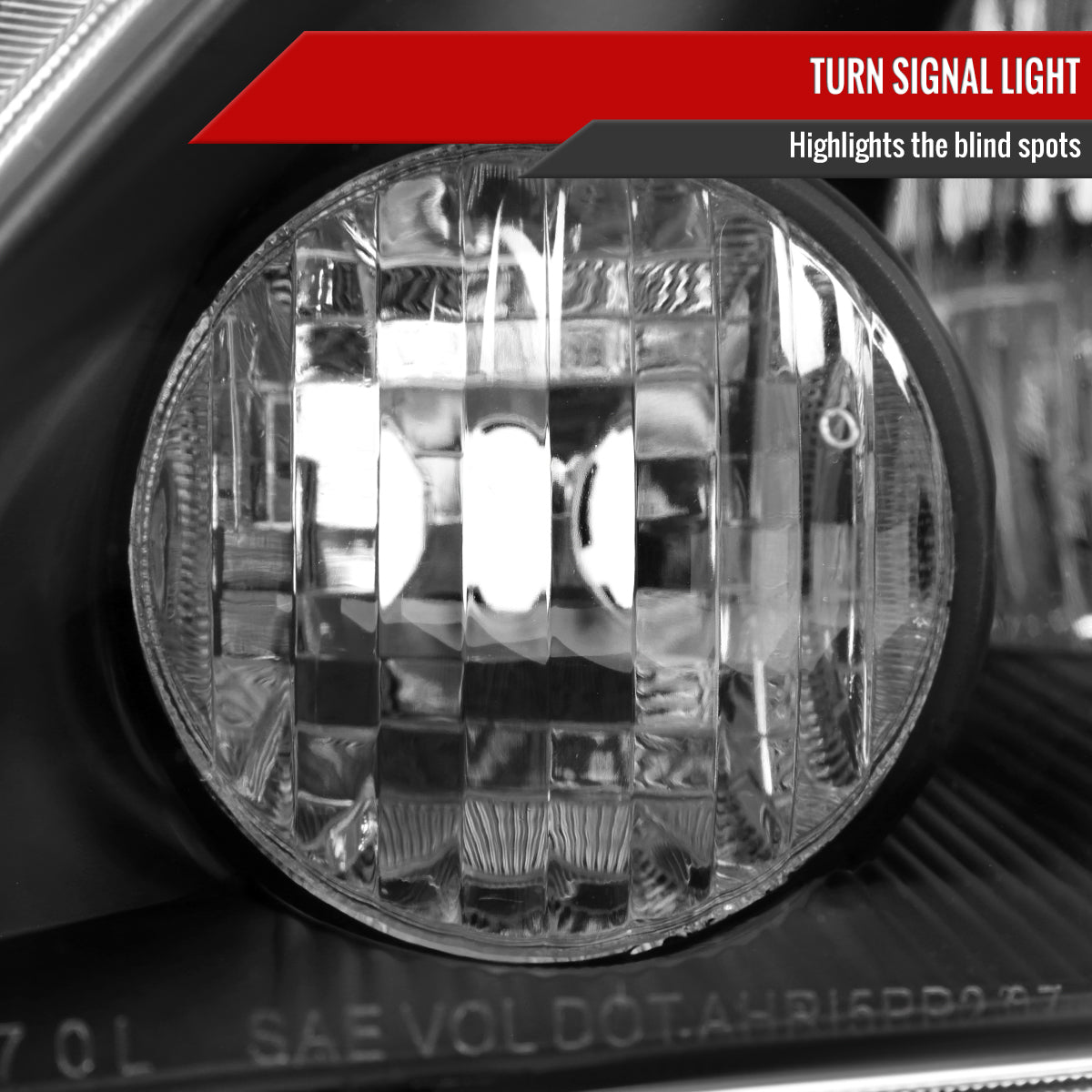 Spec-D 07-11 Honda CR-V Headlights OEM Style Matte Black/Clear