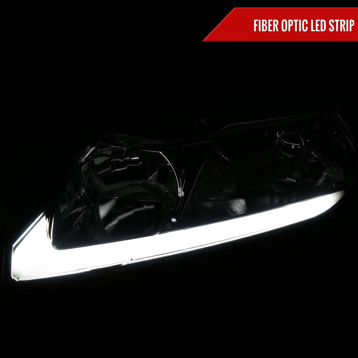 Spec-D 06-11 Honda Civic 4DR Headlights OEM Style Strip Smoked
