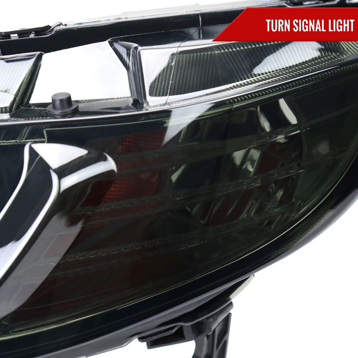 Spec-D 06-11 Honda Civic 4DR Headlights OEM Style Strip Smoked