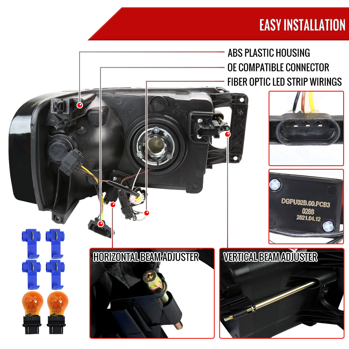 Spec-D 02-05 Ram 1500/03-05 Ram 2500/3500 Tube /Smoked Headlights